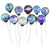 Front view galaxy planet art lollipops with all various designs.