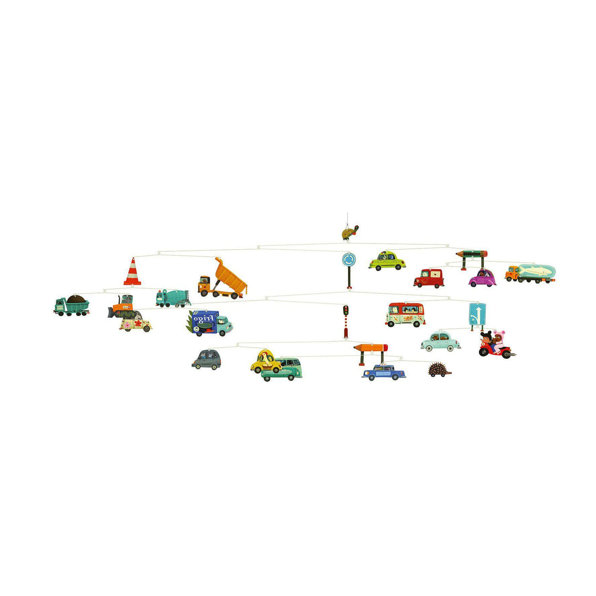 Giant Polypro Mobile - Automobiles - Traffic Jam-Decor &amp; Keepsakes-Djeco-Yellow Springs Toy Company