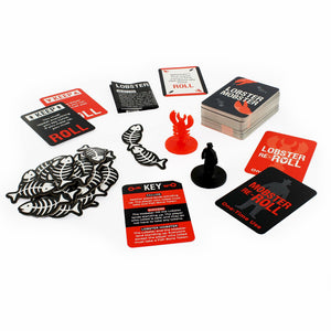 Front view of the contents included in lobster mobster. 
