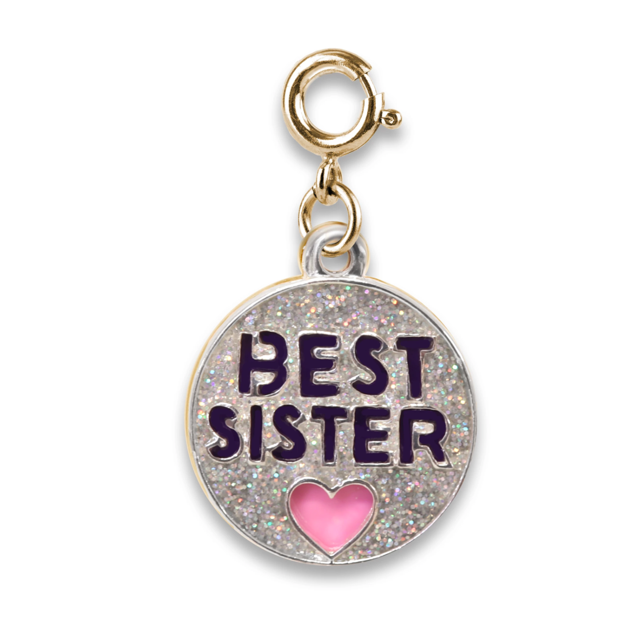 Charm It - Gold Glitter Best Sister Charm-Dress-Up-Charm It!-Yellow Springs Toy Company