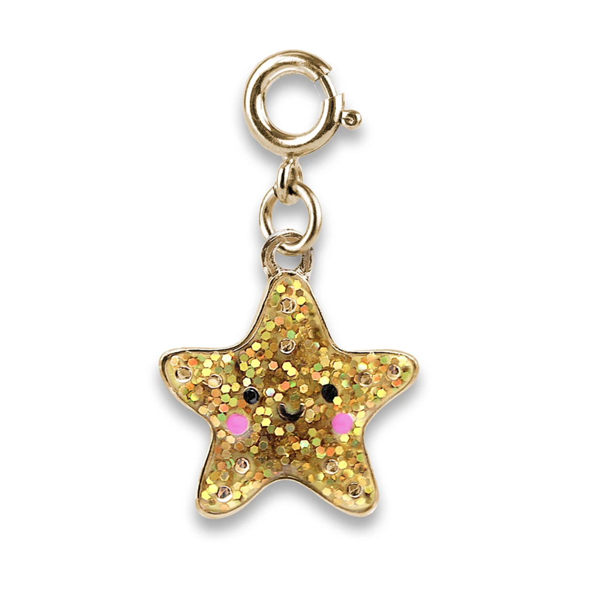 Charm It - Gold Glitter Star Fish Charm-Dress-Up-Charm It!-Yellow Springs Toy Company