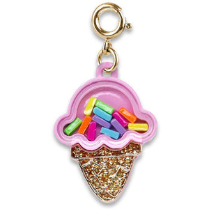 Charm It - Gold Ice Cream Cone Shaker Charm-Dress-Up-Charm It!-Yellow Springs Toy Company