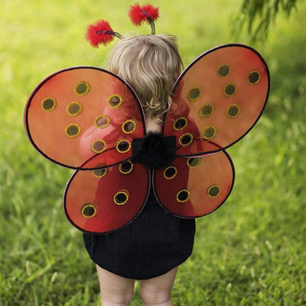 Ladybug Wings &amp; Wand-Dress-Up-Great Pretenders-Yellow Springs Toy Company