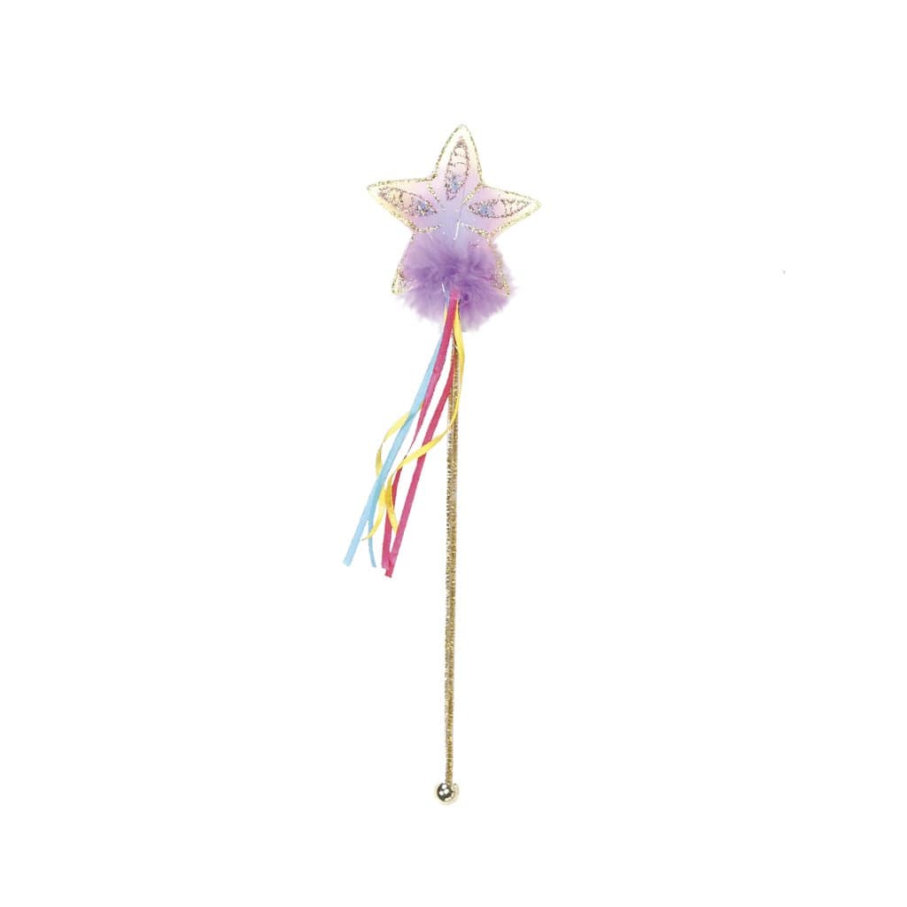 Wand - Glitter Rainbow Wand Multi &amp; Gold-Dress-Up-Great Pretenders-Yellow Springs Toy Company