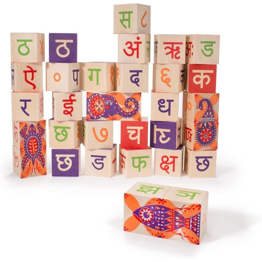 Hindi Blocks-Building & Construction-Uncle Goose-Yellow Springs Toy Company