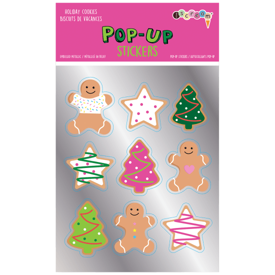 Stickers - Holiday Cookies Pop-Up Stickers-Stationery-Iscream-Yellow Springs Toy Company