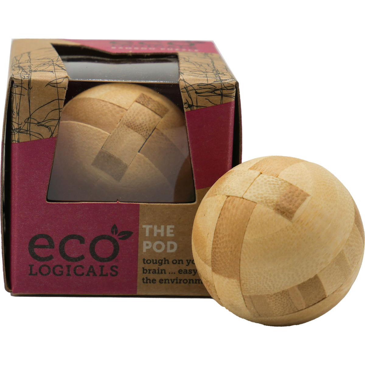 Eco Logicals Bamboo Puzzle - The Pod-Puzzles-Project Genius-Yellow Springs Toy Company