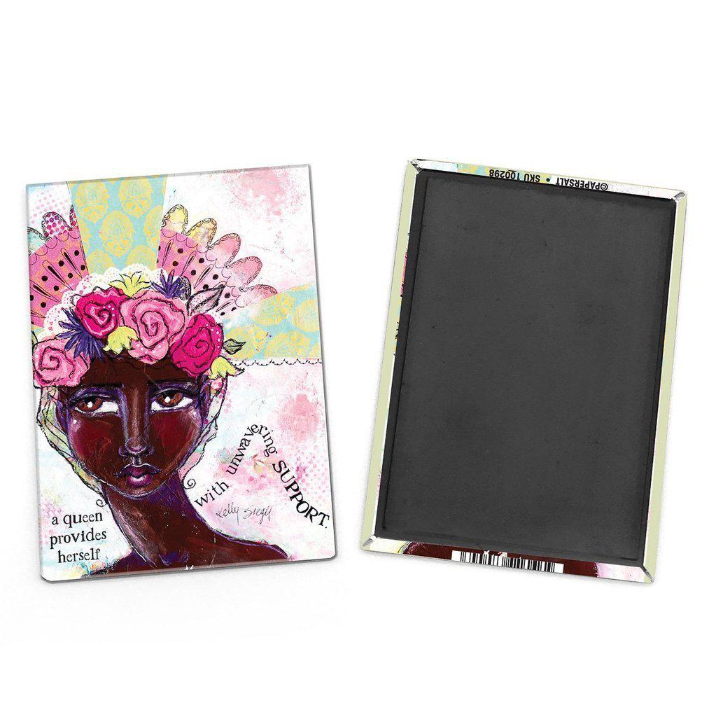 MAGNET: Kelly Siegel, A Queen Provides Herself with Unwavering Support-Decor & Keepsakes-Papersalt-Yellow Springs Toy Company