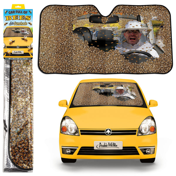 Auto Sun Shade - Car Full of Bees-Novelty-Accoutrements | Archie McPhee-Yellow Springs Toy Company