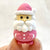 Front view of the pink santa from the Puzzle Eraser-Multi-Colored Santa Claus.