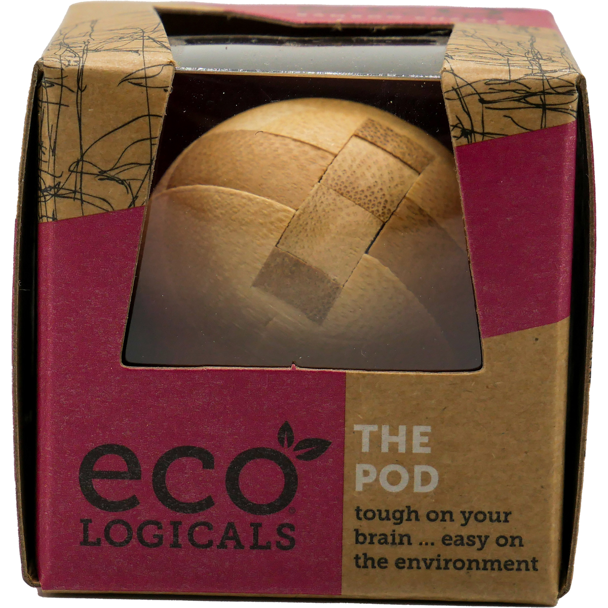 Eco Logicals Bamboo Puzzle - The Pod-Puzzles-Project Genius-Yellow Springs Toy Company