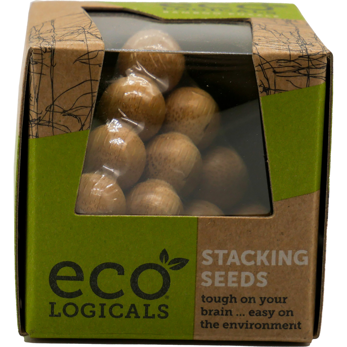 Eco Logicals Bamboo Puzzle - Stacking Seeds-Puzzles-Project Genius-Yellow Springs Toy Company