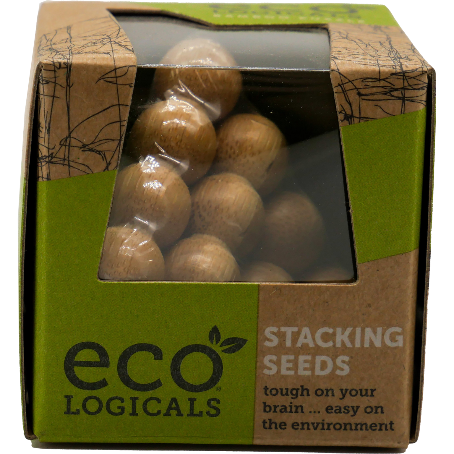 Eco Logicals Bamboo Puzzle - Stacking Seeds-Puzzles-Project Genius-Yellow Springs Toy Company