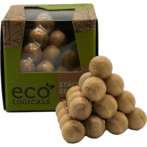Eco Logicals Bamboo Puzzle - Stacking Seeds-Puzzles-Project Genius-Yellow Springs Toy Company