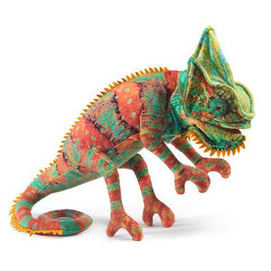 Chameleon Puppet-Puppets-Folkmanis-Yellow Springs Toy Company