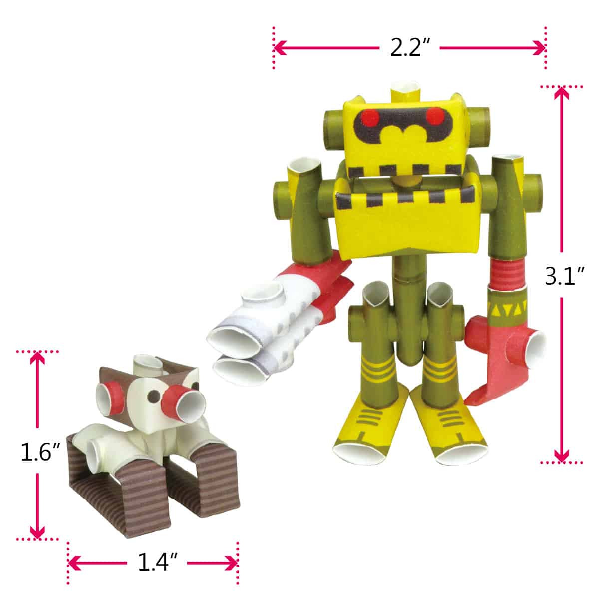Dr. Penk &amp; Goriborg - Piperoid Paper Craft Robots-Arts &amp; Humanities-Yellow Springs Toy Company
