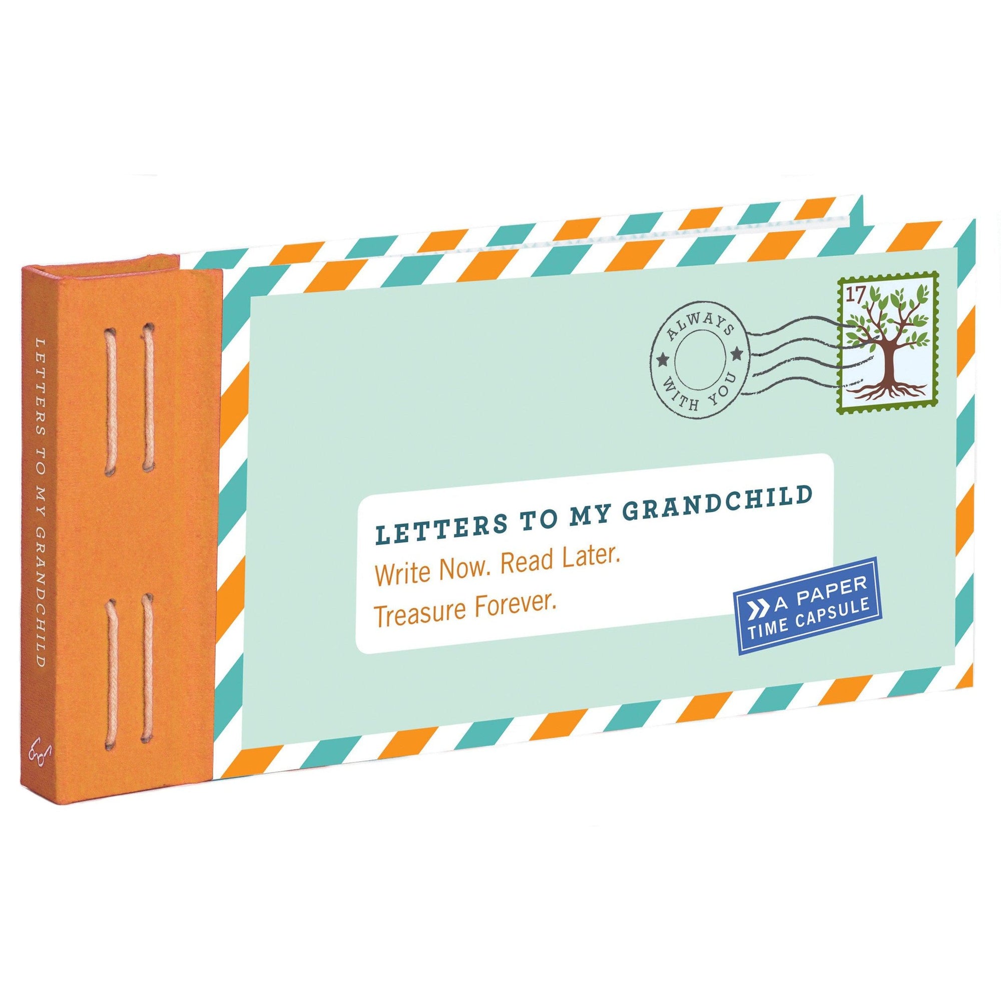 Front view of cover to the "Letters to my Grandchild" booklet against a white background.