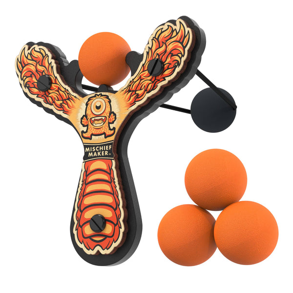 Mischief Maker Slingshot - Lil' Monster - Orange-Active & Sports-Mighty Fun!-Yellow Springs Toy Company