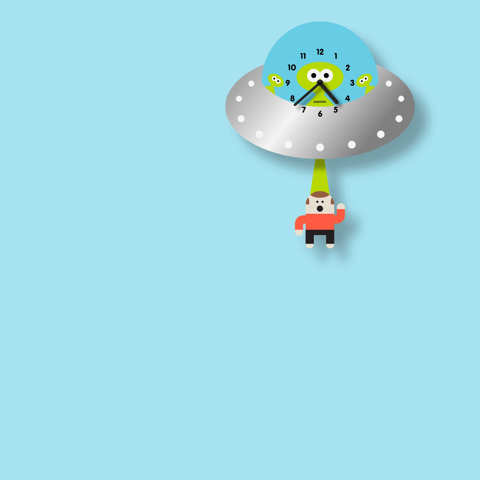 Acrylic Saucer Pendulum Clock *-Decor & Keepsakes-Modern Moose | Popclox-Yellow Springs Toy Company