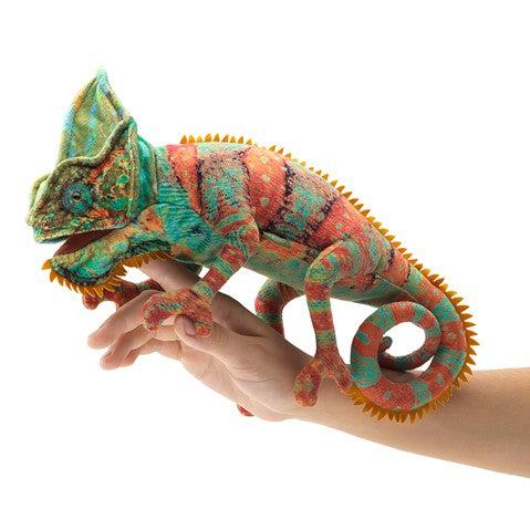 Chameleon Puppet-Puppets-Folkmanis-Yellow Springs Toy Company
