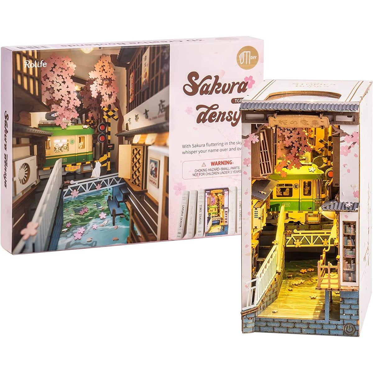 Sakura Tram - Rolife DIY Book Nook Kit - Yellow Springs Toy Company
