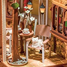 Rolife Sunshine Town 3D Wooden DIY Miniature House Book Nook TGB02  (Backorder/ Available in late February or March, 2024)
