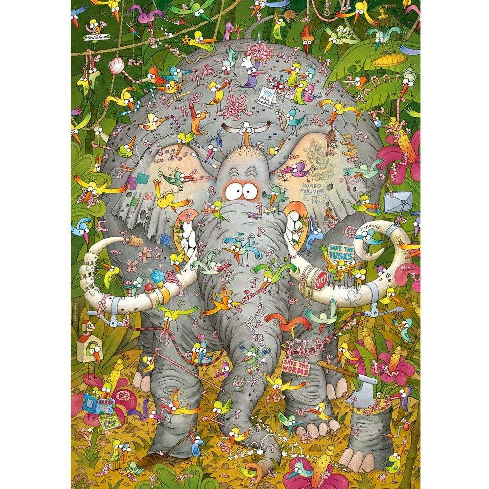 Elephant&#39;s Life - 1000 piece-Puzzles-HEYE-Yellow Springs Toy Company