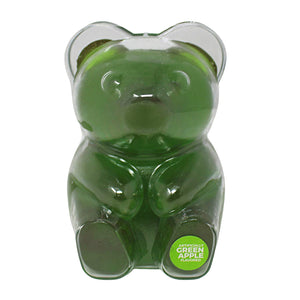 Front view of green apple Jumbo Gummy Bear.