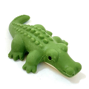 Front view of the alligator from the Puzzle Eraser-Safari set.