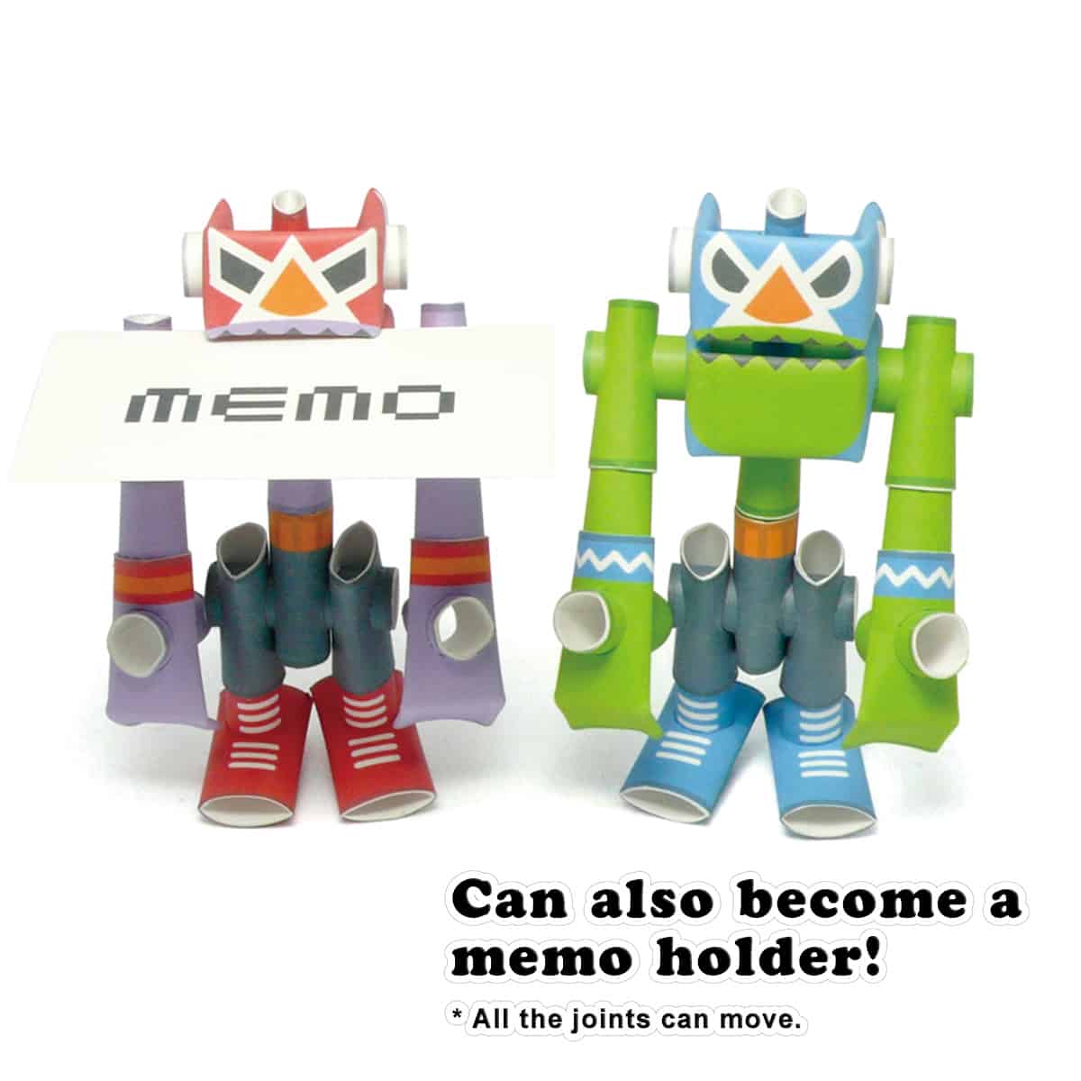 Super Red &amp; El Blue - Piperoid Paper Craft Robots-Arts &amp; Humanities-Yellow Springs Toy Company