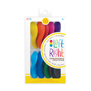 Left-Right Crayons - Set of 10-Arts & Humanities-Ooly-Yellow Springs Toy Company