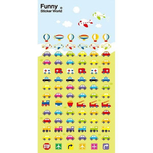 Funny Cars - Mini Gel Stickers-Stationery-BCMini-Yellow Springs Toy Company