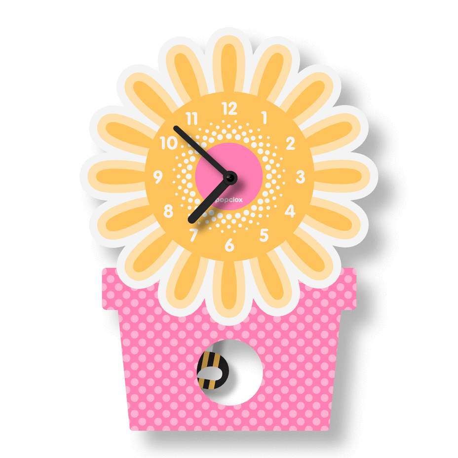 Acrylic Flowerpot Pendulum Clock *-Decor & Keepsakes-Modern Moose | Popclox-Yellow Springs Toy Company