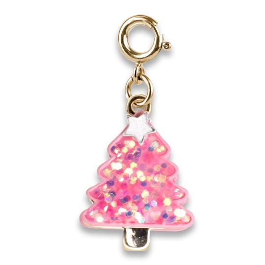 Charm It - Gold Pink Christmas Tree Charm-Dress-Up-Charm It!-Yellow Springs Toy Company