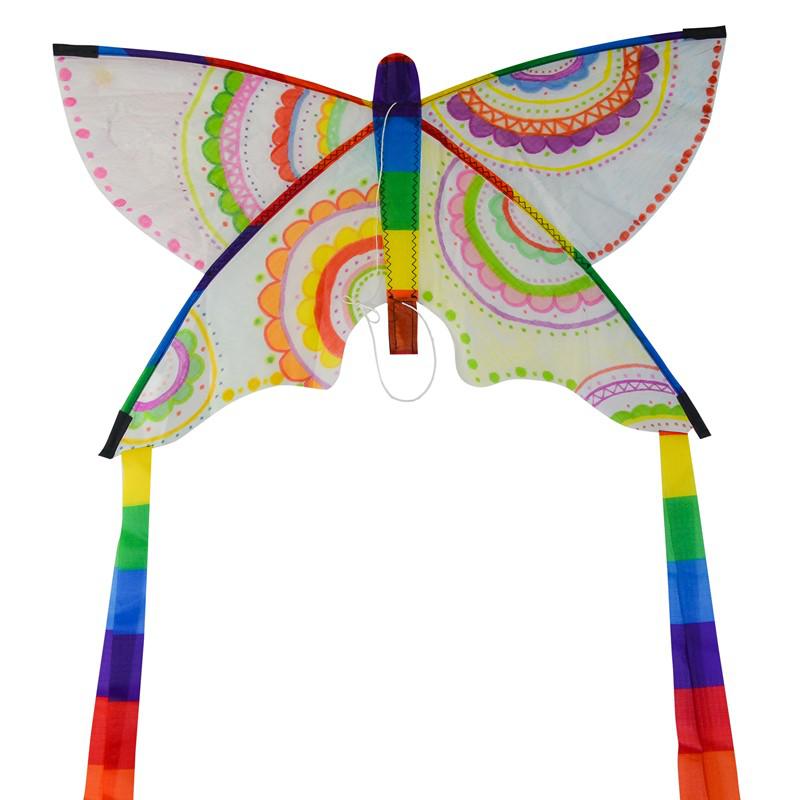Front view of the butterfly coloring kite against a white background.