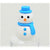 Front view of the snowman with the blue hat, scarf, and buttons from the Puzzle Eraser-Snowman.