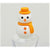 Front view of the snowman with the orange scarf, hat, and buttons from the Puzzle Eraser-Snowman.