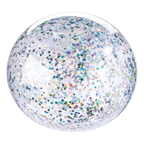 Inflated glitter clear balloon