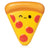 Front view of the pizza squishie against a white background.