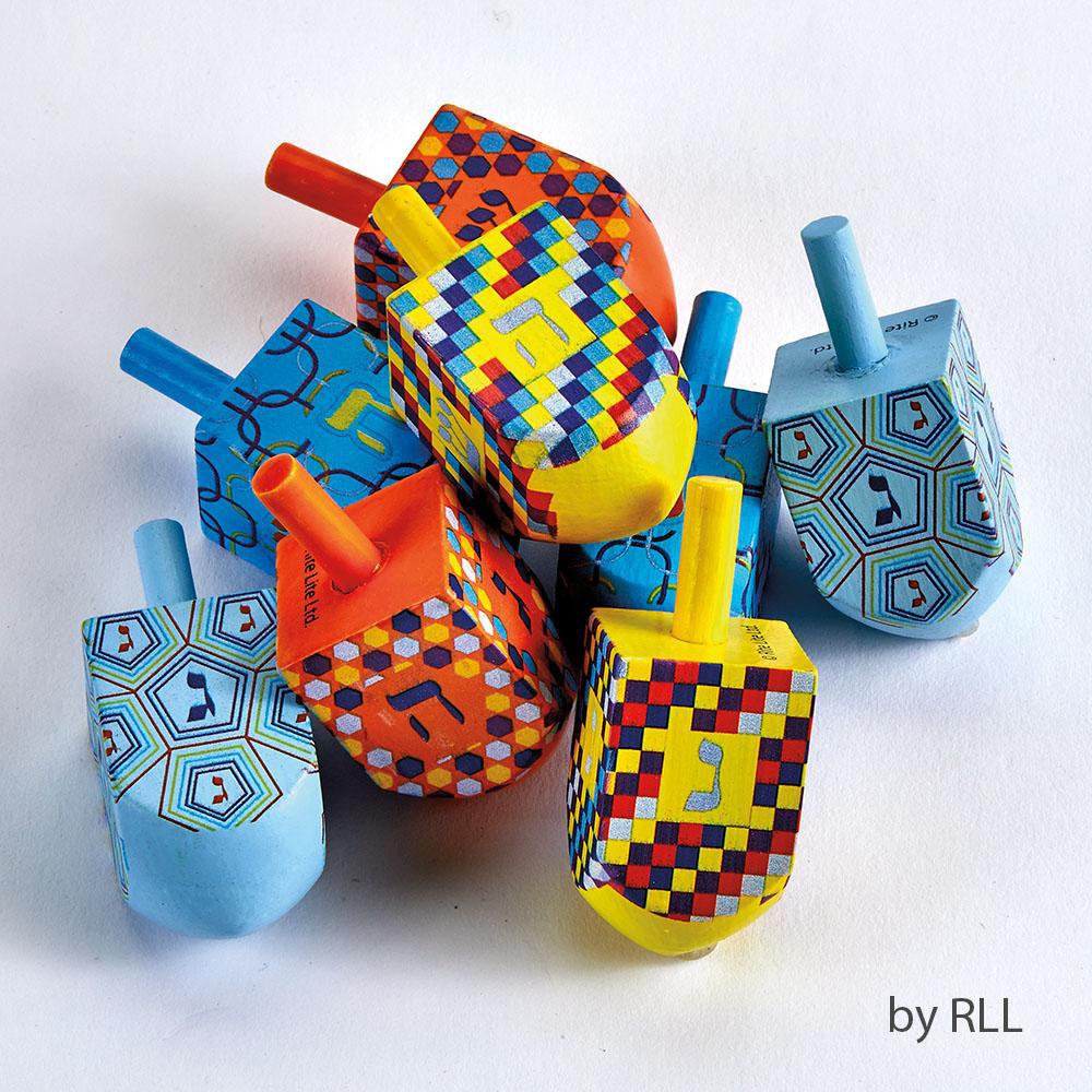 Large Painted Wood Dreidel-Games-Rite Lite-Yellow Springs Toy Company