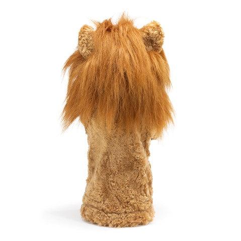 Lion stage puppet from behind