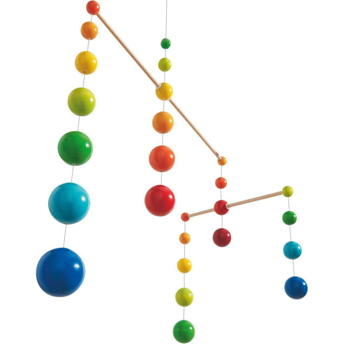 Mobile Rainbow Balls-Decor &amp; Keepsakes-HABA-Yellow Springs Toy Company