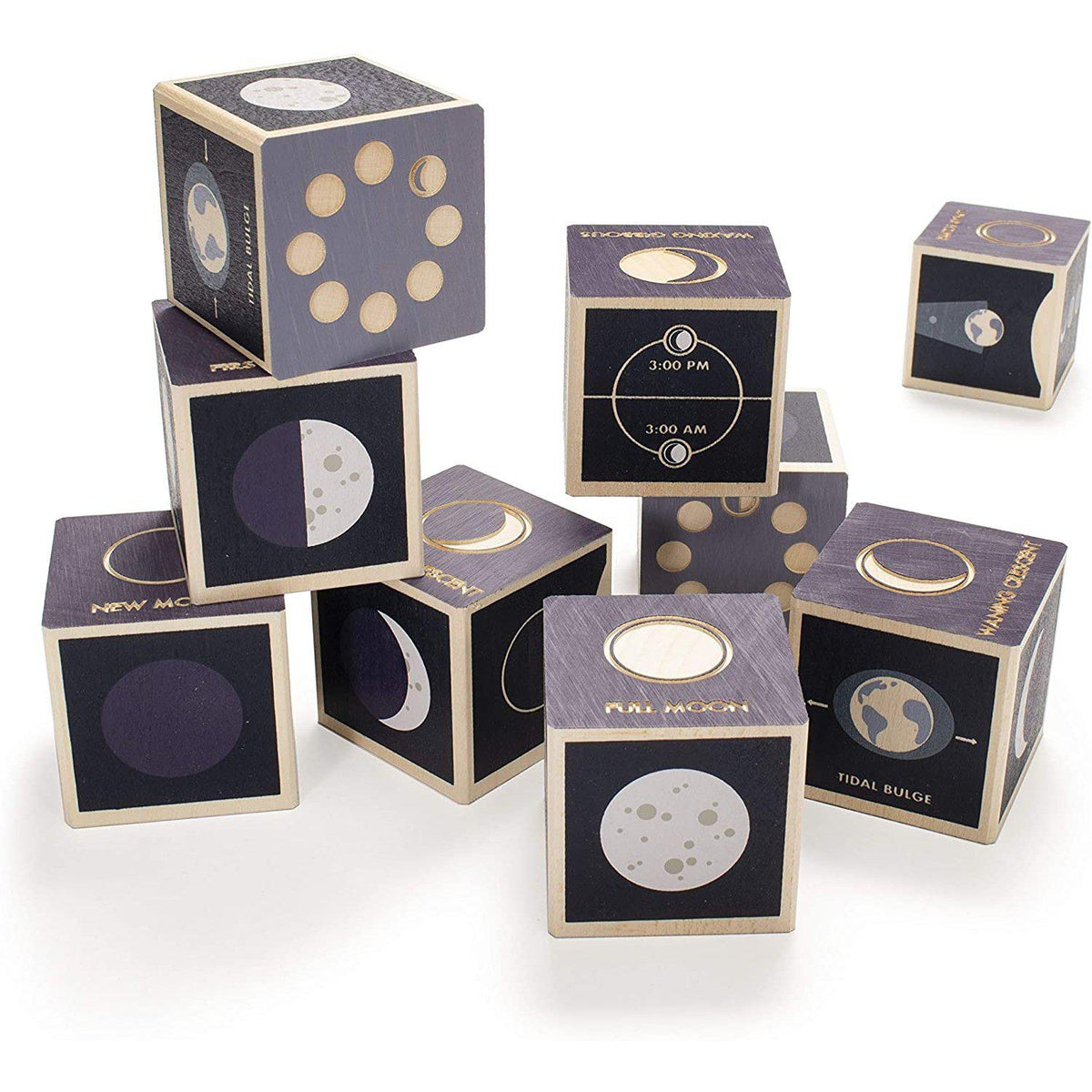 Moon Phase Blocks-Building &amp; Construction-Uncle Goose-Yellow Springs Toy Company