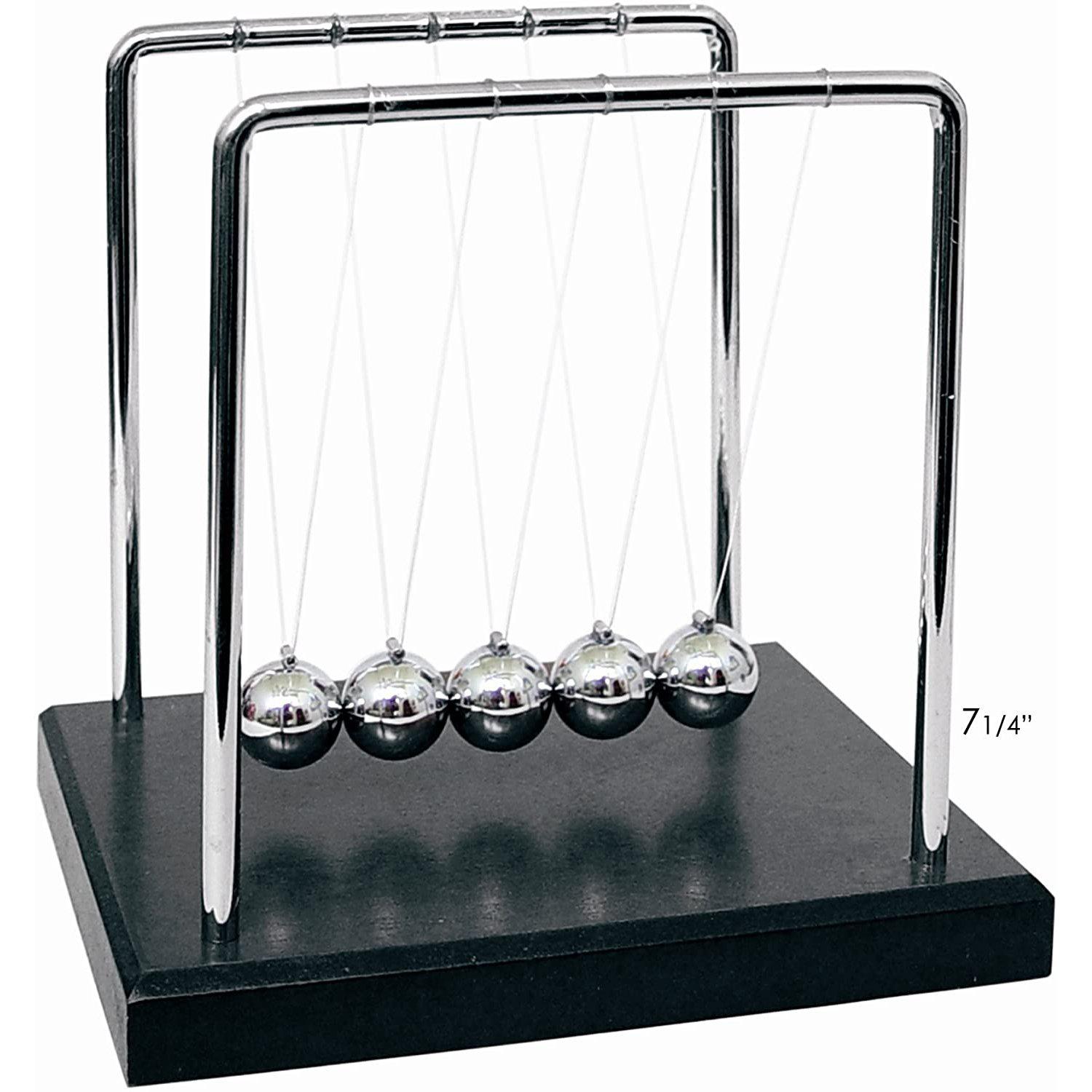 Front view of Newton's Cradle out of packaging.