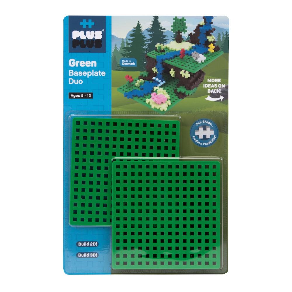 Plus-Plus Baseplate Duo - Green-Building &amp; Construction-Plus-Plus-Yellow Springs Toy Company