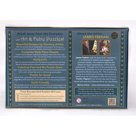 Poultry Pageant - 500-Piece Velvet-Touch Jigsaw Puzzle-Puzzles-Art &amp; Fable Puzzle Company, LLC-Yellow Springs Toy Company