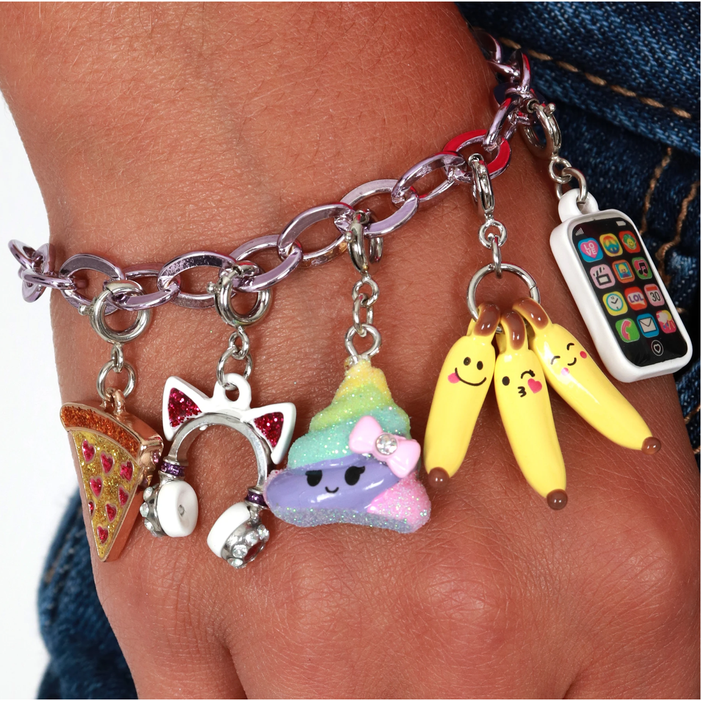 Charm It - Purple Chain Bracelet-Dress-Up-Charm It!-Yellow Springs Toy Company