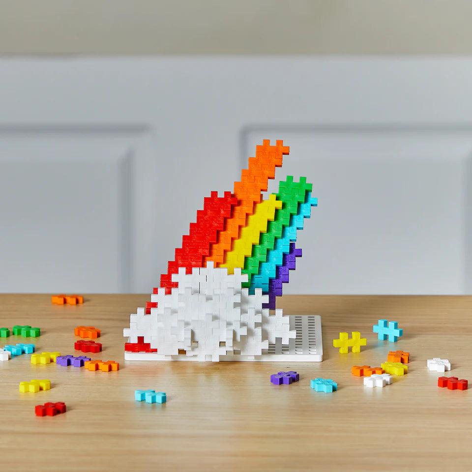 240 piece clear tube container and pieces in a rainbow assortment of colors