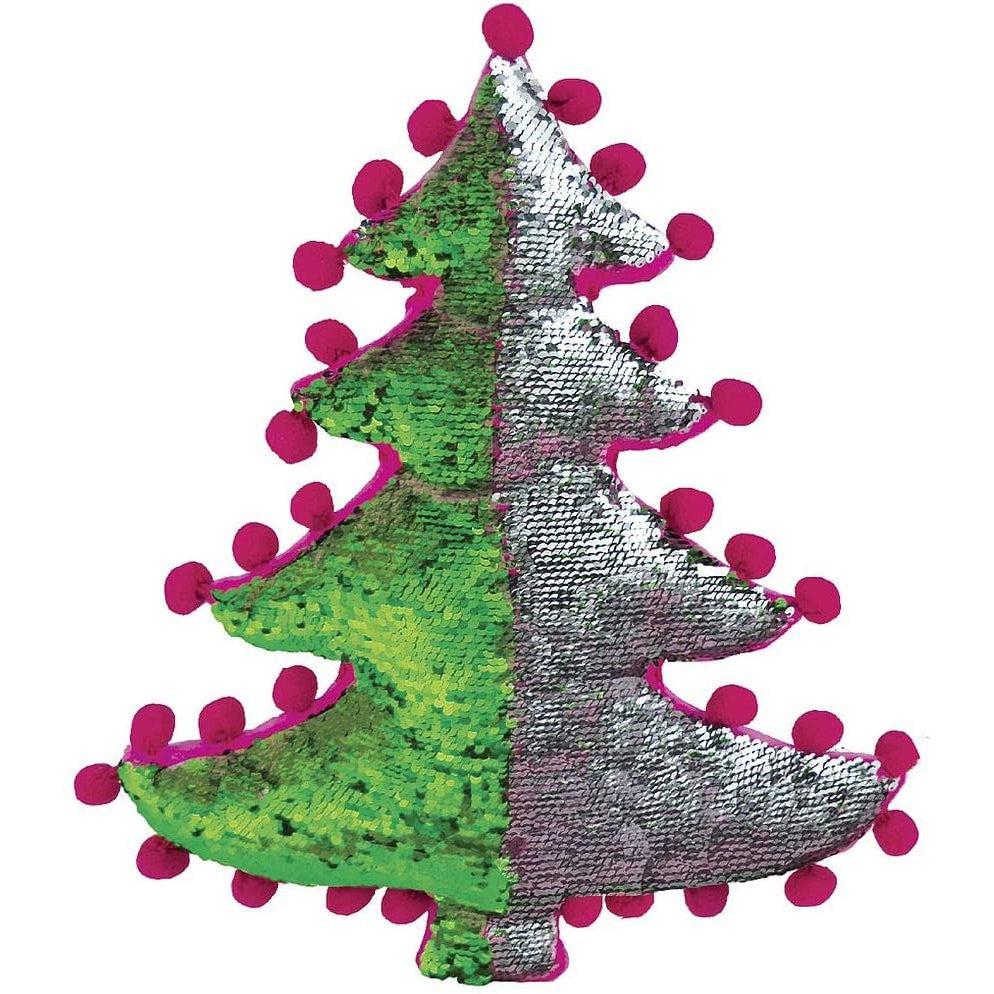 Holiday Tree - Reversible Silver and Green Sequins-Decor &amp; Keepsakes-Iscream-Yellow Springs Toy Company
