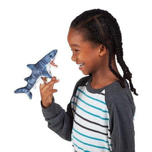 Mini Shark - Finger Puppet-Puppets-Folkmanis-Yellow Springs Toy Company